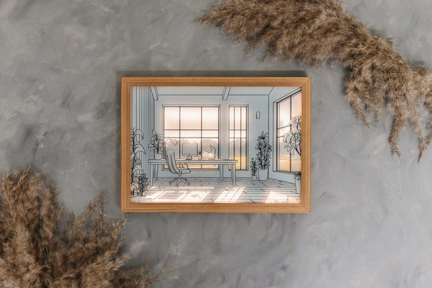 Working From Home Art Light Box
